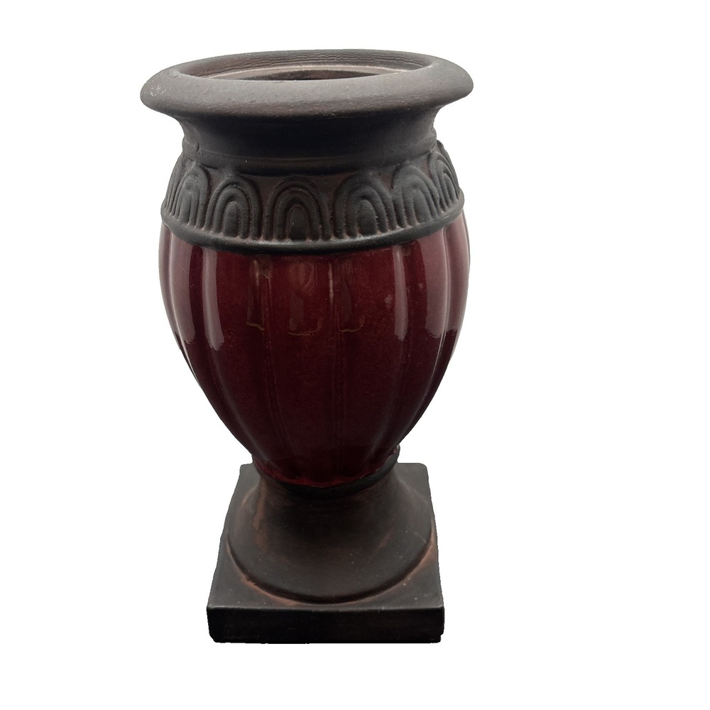 Large urn no Lid 11" Tall   - Nice Dark Brown/Red